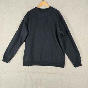 Guide Series Mens XLT Black Fleece Crewneck Sweatshirt Tall Fit Solid‎